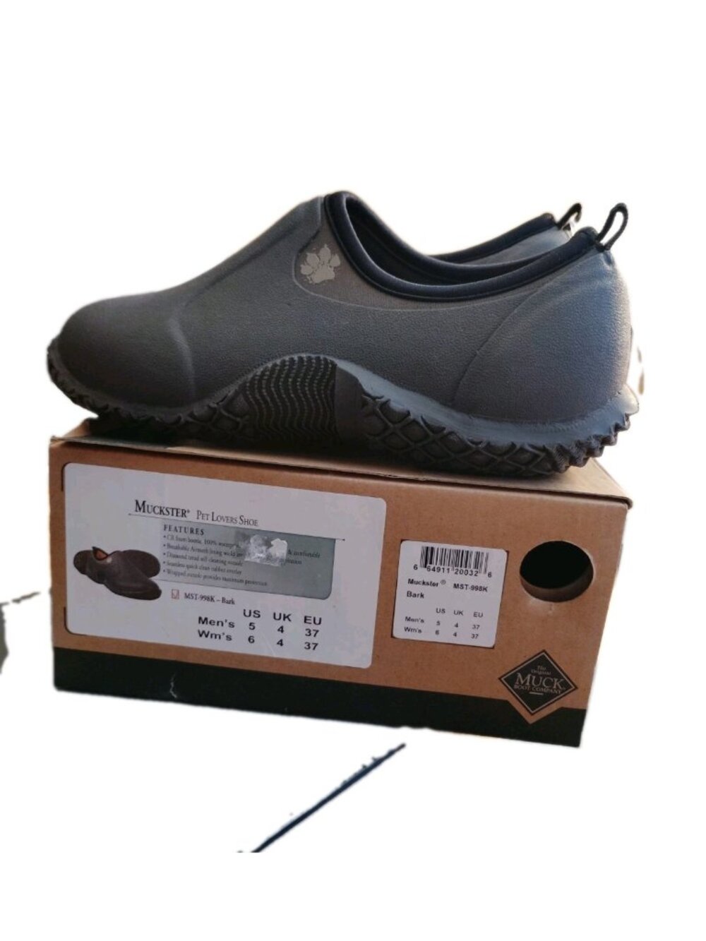 Muck Boot Muckster Waterproof Pet Lover’s Shoe Men's 5 Women's 6